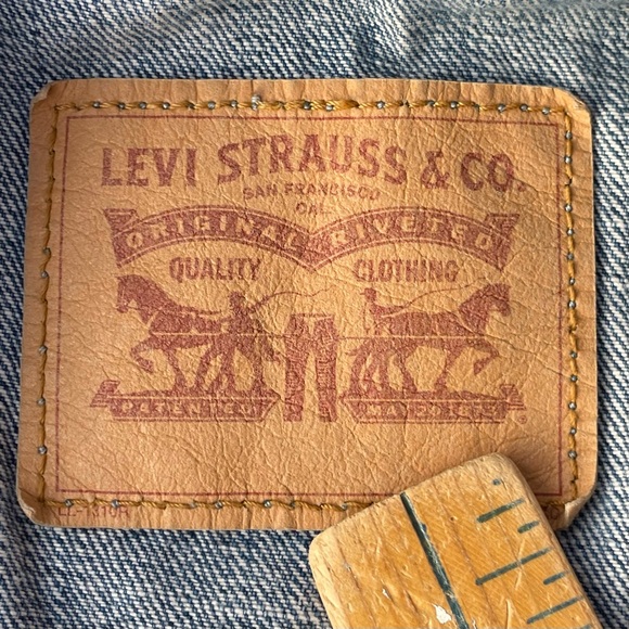 Levi Strauss Levi’s Blue Jean Denim Vest Medium Classic Rock Cotton - Picture 10 of 13
